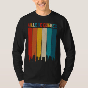 Stadt Quebec Skyline Vintage Retro Kanada Kanadier T-Shirt