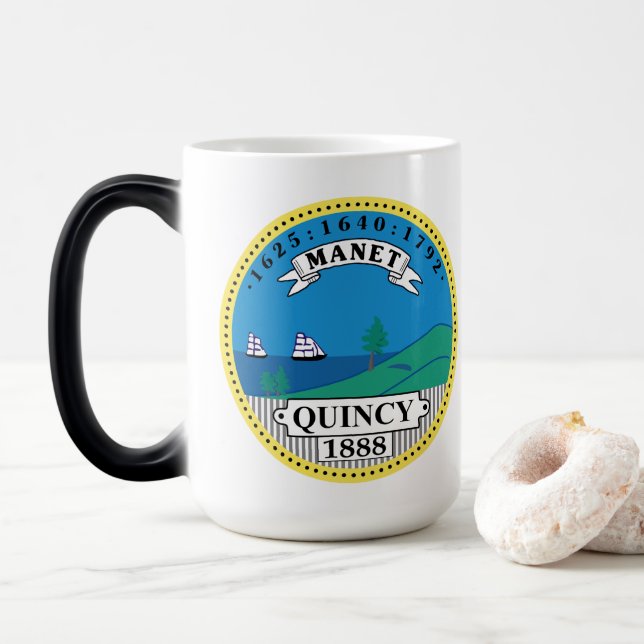 Stadt Quincy Massachusetts Verwandlungstasse (Mit Donut)