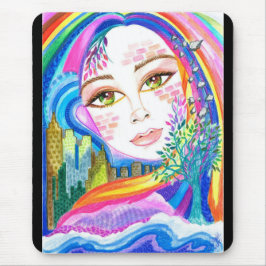 Stadt-Regenbogen-Rhapsodies-Fantasie-Kunst Mousepad