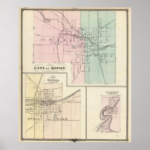 Stadt Ripon, Dorf Omro, Dartford Poster