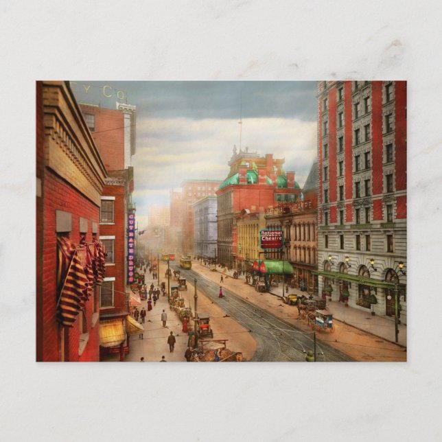 Stadt - Rochester NY - Nationaltheater 1908 Postkarte (Vorderseite)