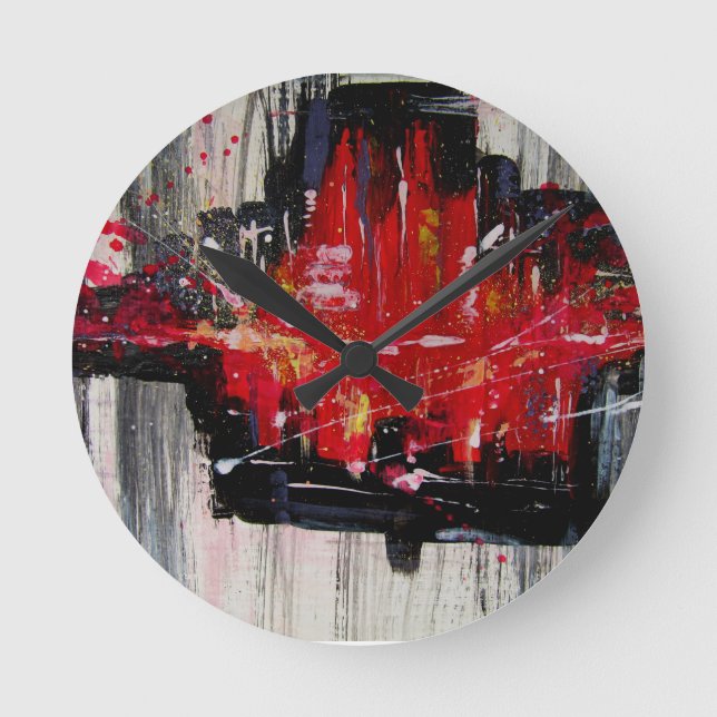 Stadt Runde Wanduhr (Vorderseite)