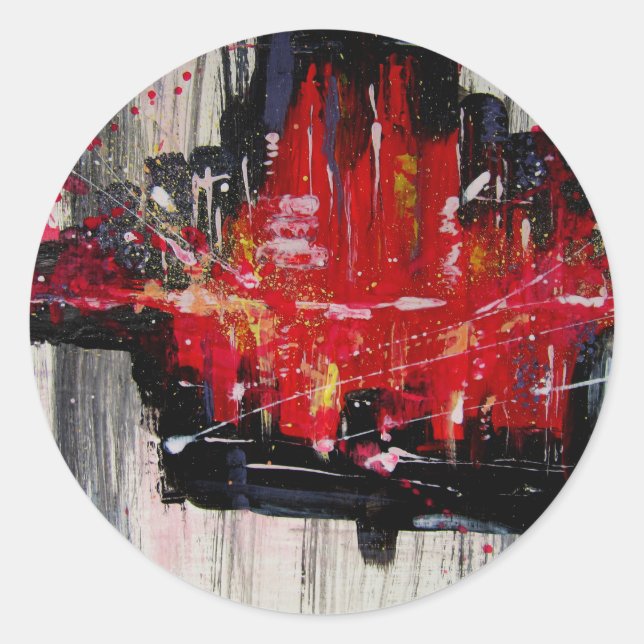 Stadt Runder Aufkleber (Vorderseite)