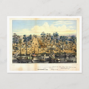Stadt Sacramento, 1849. Postkarte