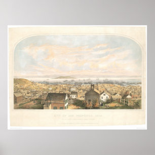 Stadt San Francisco, CA. 1852 (1065A) Poster