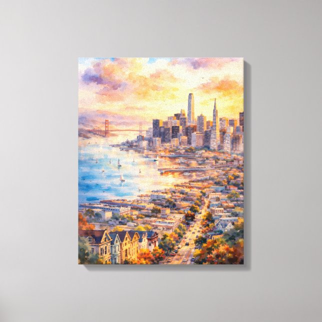 Stadt San Francisco Leinwanddruck (Vorderseite)
