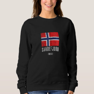 Stadt Sandefjord Norwegen Keine norwegische Flagge Sweatshirt