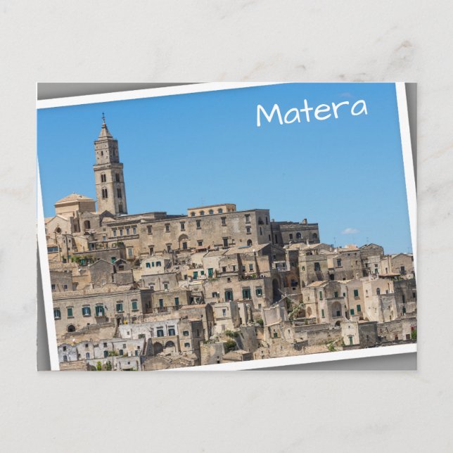 Stadt Sassi di Matera in Italien Postkarte (Vorderseite)