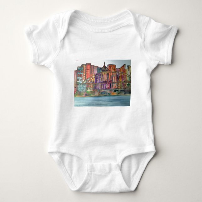 Stadt Scape Baby Strampler (Vorderseite)