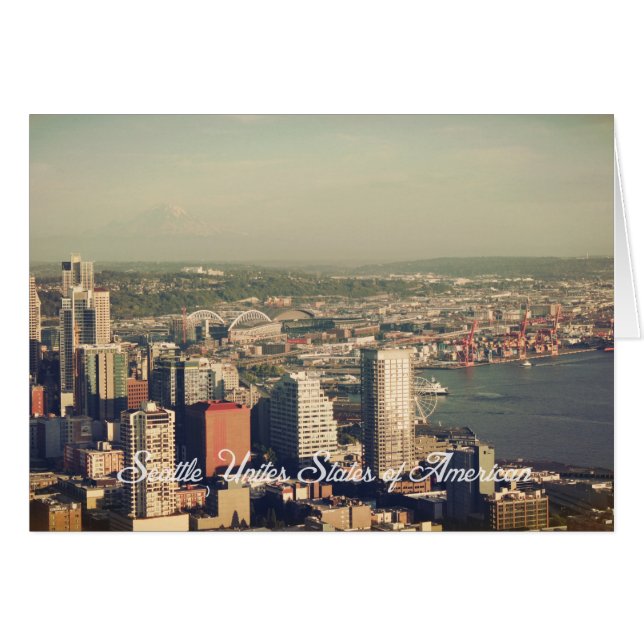 Stadt Seattle. Aussicht vom Turm der Stadt. Horizo (Vorderseite (Horizontal))