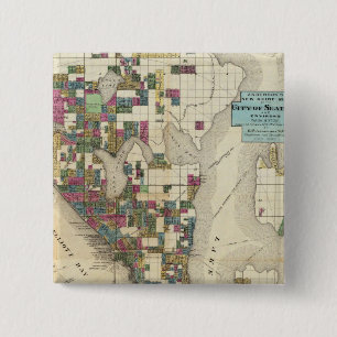 Stadt Seattle und Umgebung Button