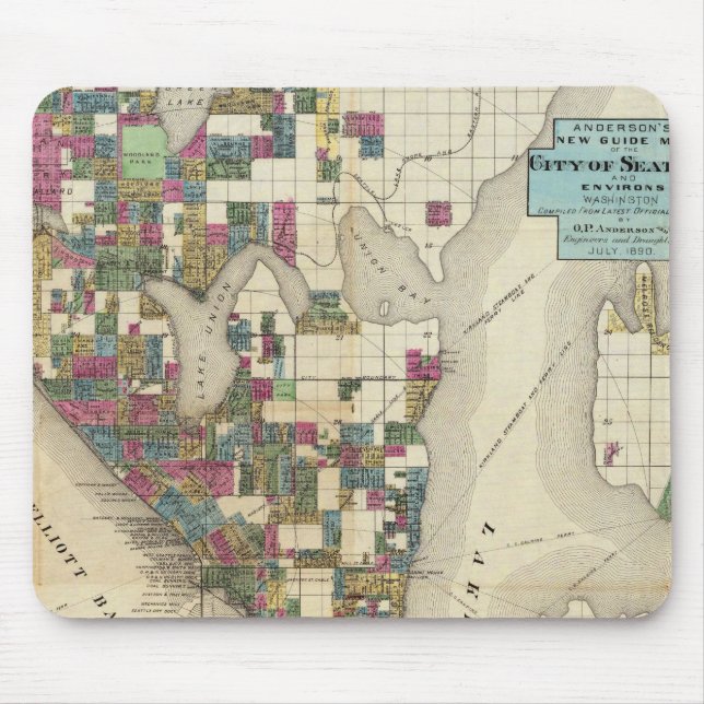 Stadt Seattle und Umgebung Mousepad (Vorne)
