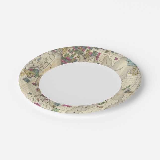 Stadt Seattle und Umgebung Pappteller (Schrägansicht)