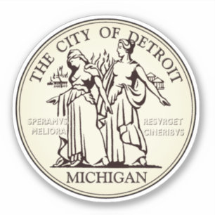 Stadt Siegel Detroit Aufkleber