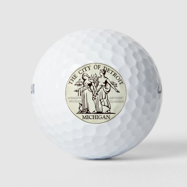 Stadt Siegel Detroit Golfball (Vorderseite)