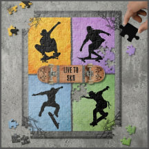 Stadt Skateboarder Street Art Graffiti Puzzle