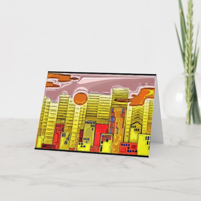 Stadt-Skyline 4 Karte (Vorderseite)