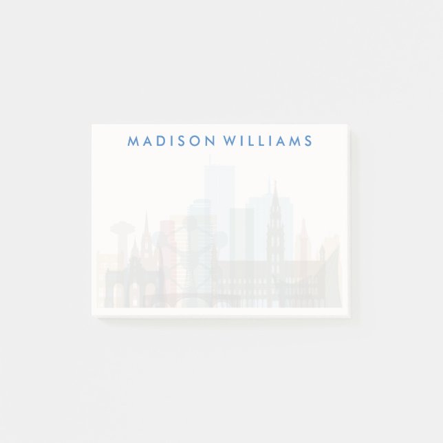 Stadt-Skyline Brüssels, Belgien | Post-it Klebezettel (Vorderseite)