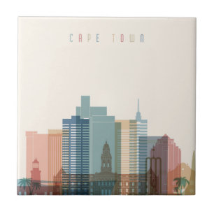 Stadt-Skyline Cape Towns, Afrika Fliese