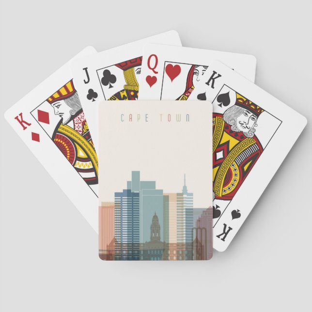 Stadt-Skyline Cape Towns, Afrika | Spielkarten (Rückseite)