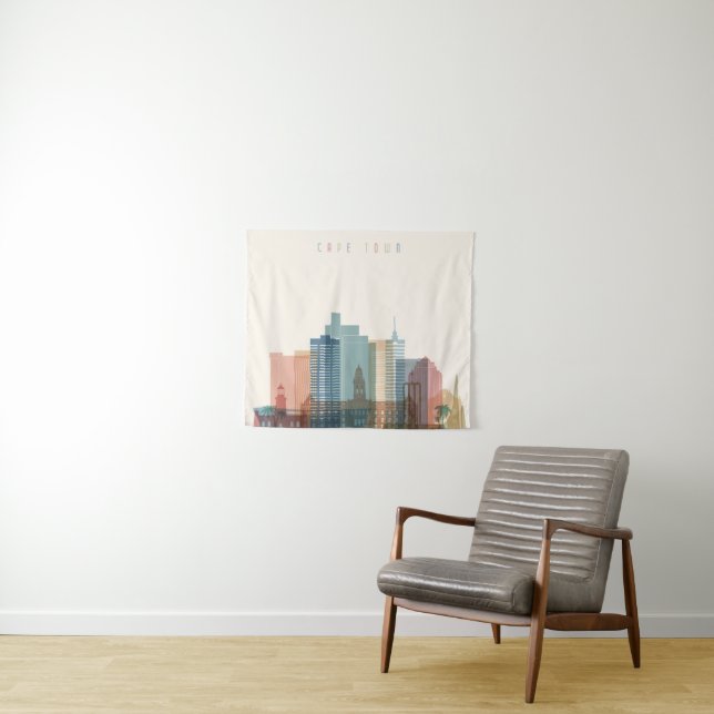 Stadt-Skyline Cape Towns, Afrika | Wandteppich (Beispiel (Horizontal))