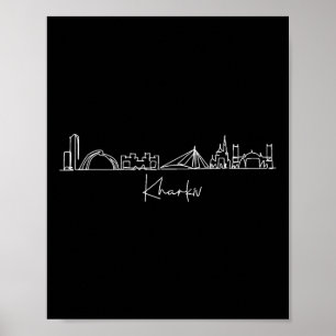Stadt-Skyline Charkow Charkiw Ukraine  Poster