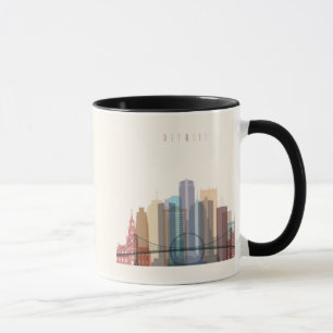 Stadt-Skyline Detroits, Michigan   Tasse