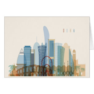 Stadt-Skyline Dohas, Qatar  