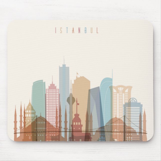 Stadt-Skyline Istanbuls, die Türkei | Mousepad (Vorne)