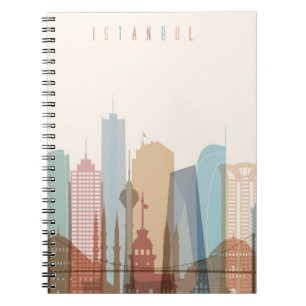 Stadt-Skyline Istanbuls, die Türkei   Notizblock