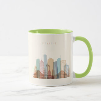 Stadt-Skyline Istanbuls, die Türkei | Tasse
