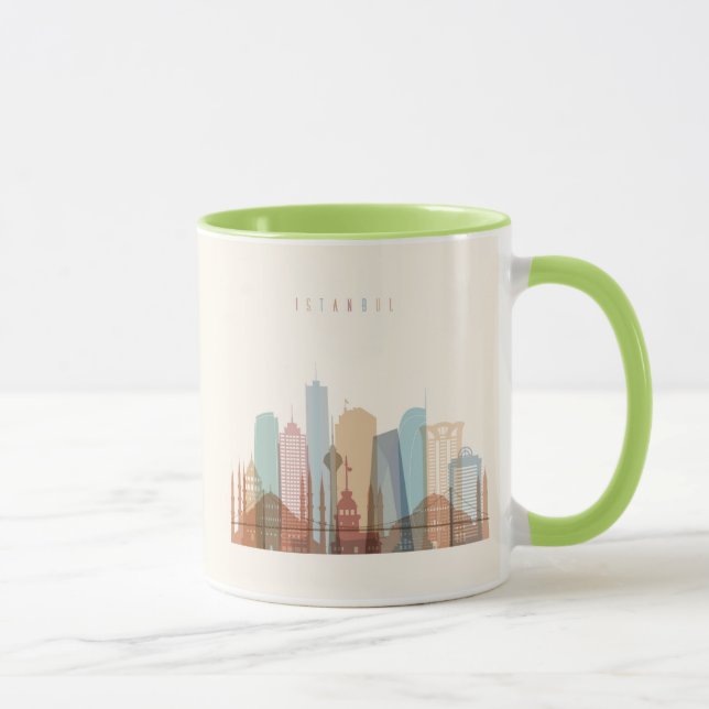 Stadt-Skyline Istanbuls, die Türkei | Tasse (Rechts)
