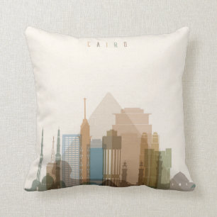 Stadt-Skyline Kairos, Ägypten Kissen