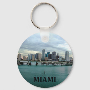 Stadt-Skyline Miamis Florida Schlüsselanhänger