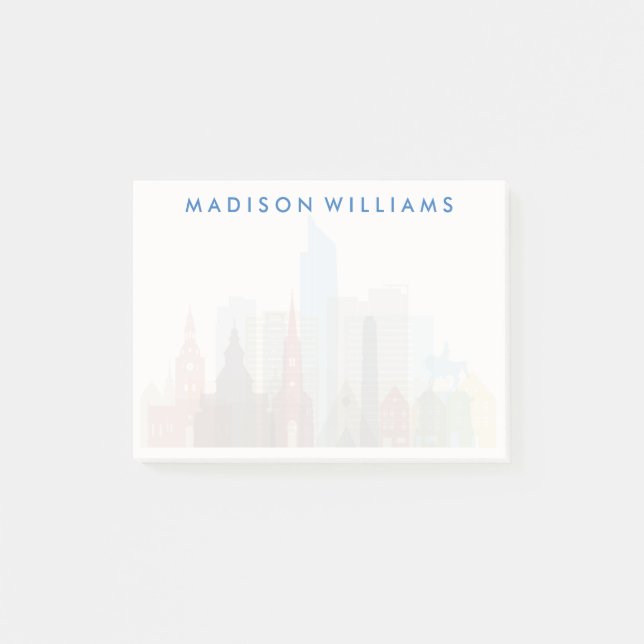 Stadt-Skyline Oslos, Norwegen | Post-it Klebezettel (Vorderseite)