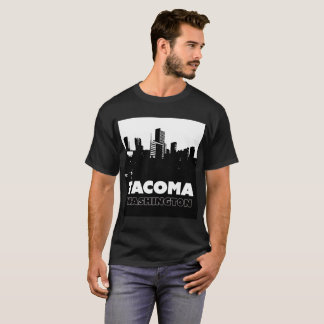 Stadt-Skyline-Stadt Tacomas Washington von T-Shirt