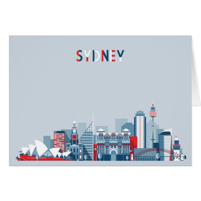 Stadt-Skyline Sydneys Australien (Vorderseite (Horizontal))