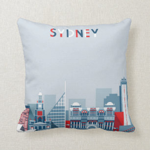 Stadt-Skyline Sydneys Australien Kissen