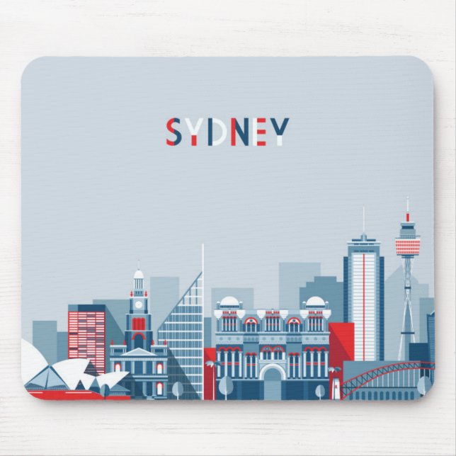 Stadt-Skyline Sydneys Australien Mousepad (Vorne)