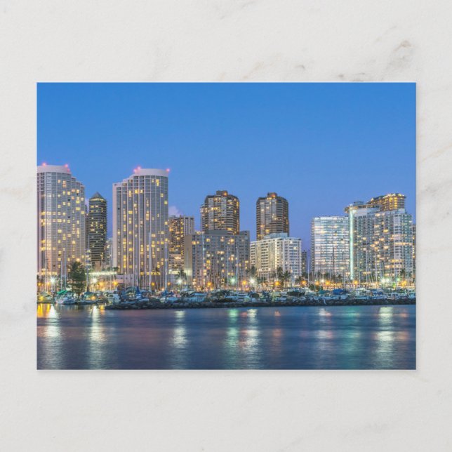 Stadt Skyline von Waikiki Postkarte (Vorderseite)