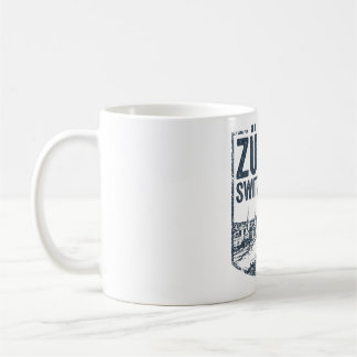 Stadt-Skyline von Zürich, Schweiz Illustration Kaffeetasse