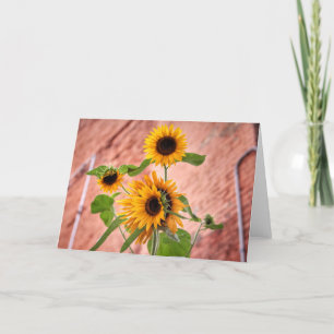 Stadt-Sonnenblume-Mitteilungskarten Feiertagskarte