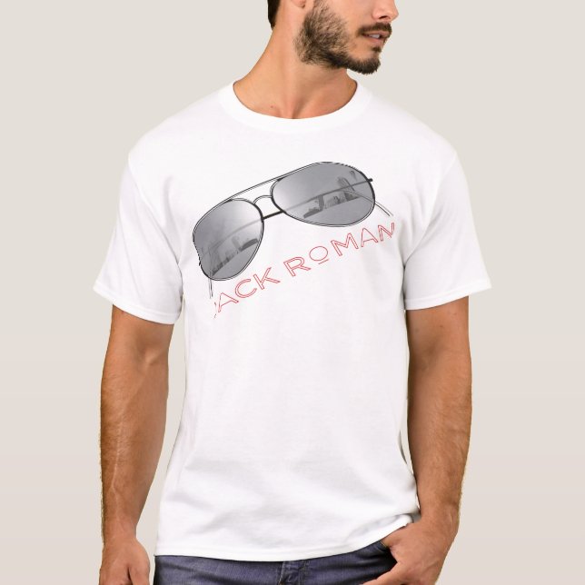 Stadt-Sonnenbrille-Schwarzes T-Shirt (Vorderseite)