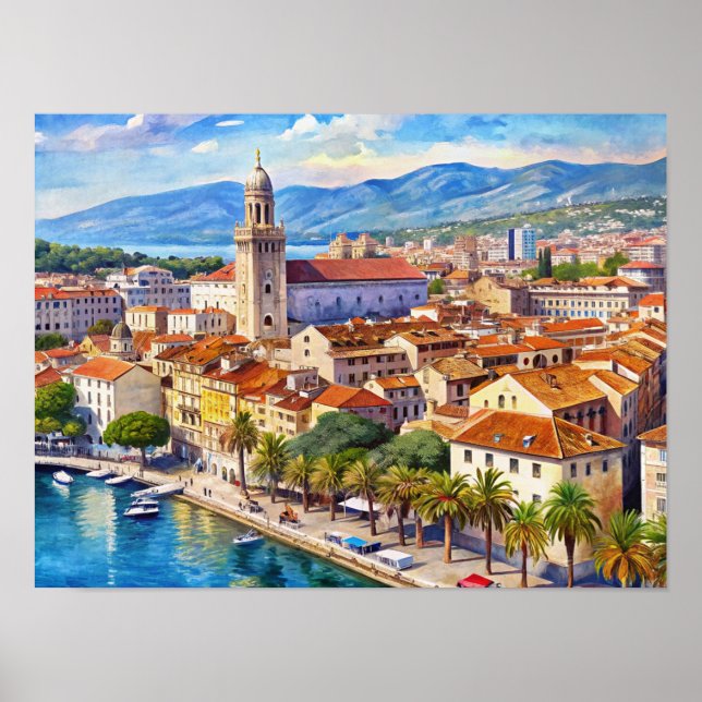 Stadt Split in Kroatien Poster (Vorne)