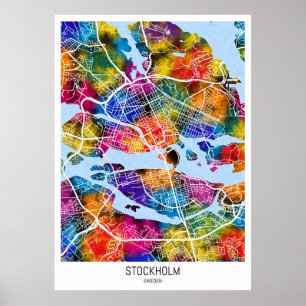 Stadt Stockholm Schweden Poster