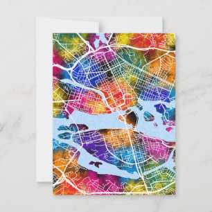 Stadt Stockholm Schweden Postkarte