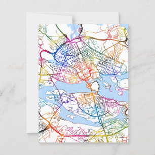 Stadt Stockholm Schweden Postkarte