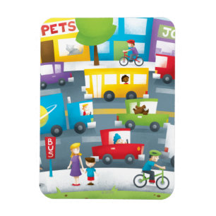 Stadt-Straße Magnet