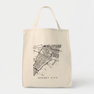 Stadt-Straßenkarte-Dunkelheit Jersey City NJ Tragetasche