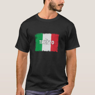 Stadt Trento Italien mit italienischer Flagge T-Shirt
